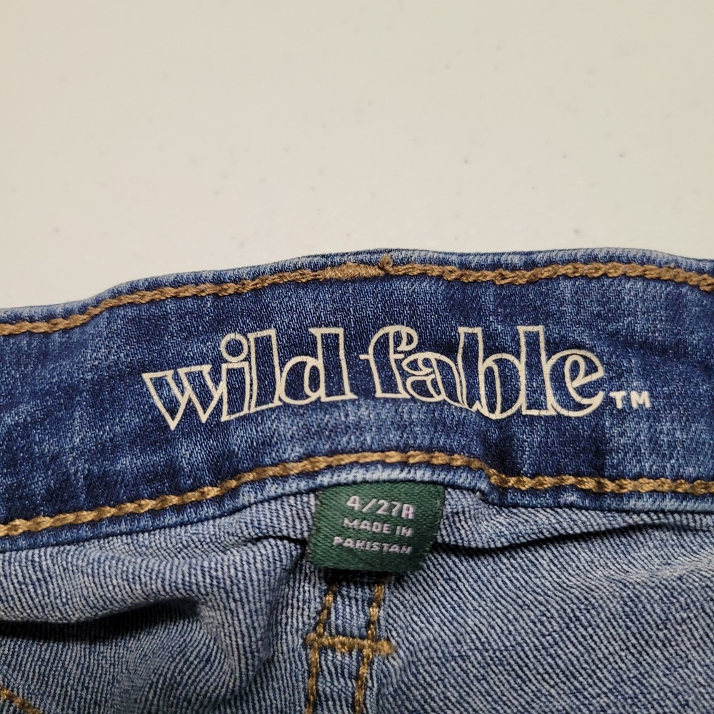 Wild Fable Girls‎ Denim Blue Jean Cutoff Shorts Size 4 27R - Picture 3 of 4